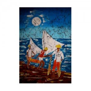 Pintura em tecido – jangadas