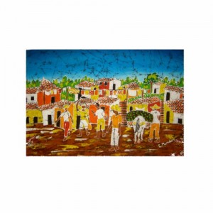 Pintura em tecido – vila