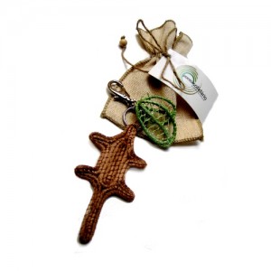 Chaveiro calango de sisal