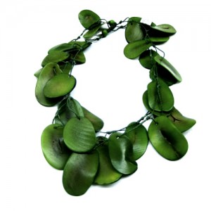 Colar de jarina fatiada – verde
