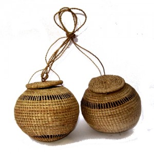 Cesto recipiente redondo – Karajá – ilha do Bananal