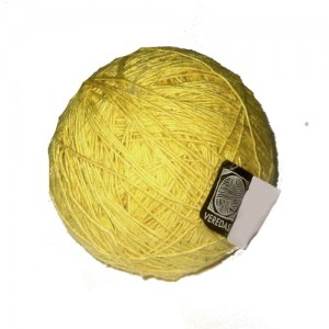 Novelo de algodão amarelo – fiação manual – MG